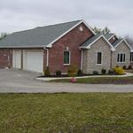 View of garage and side of home