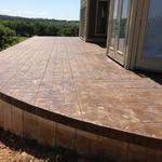 Stamped concrete patio